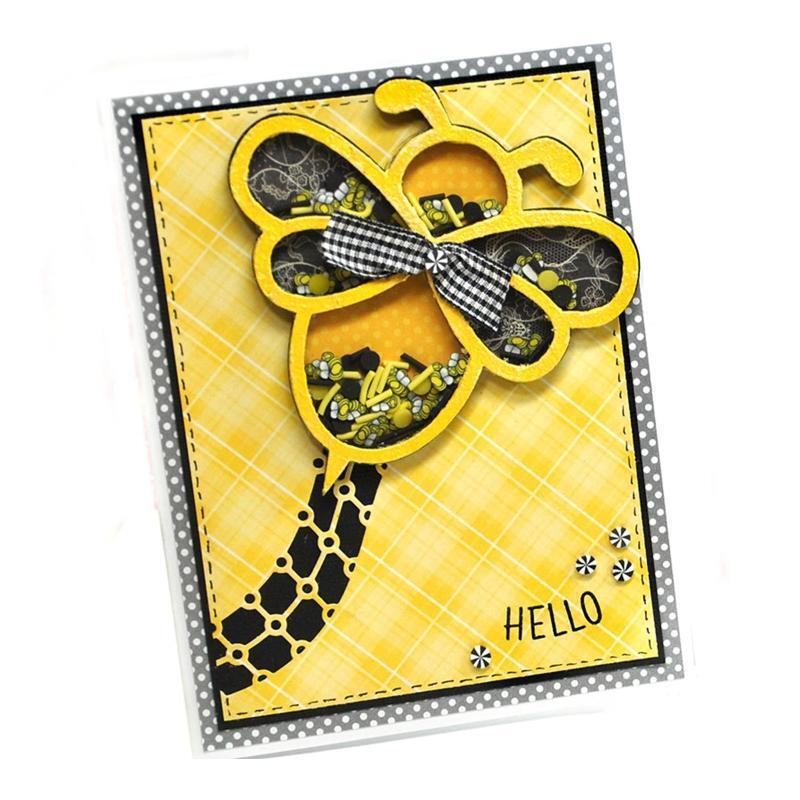 Lovely Bee Shaker Metal Cutting Dies Stencil DIY Scrapbooking Embossing Template