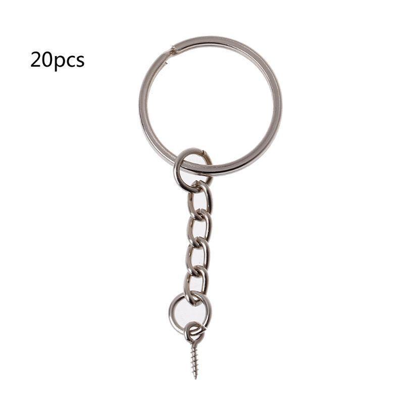 20x Screw Eye Pins Keychain for Crafts Connector Jewelry Making Supply
