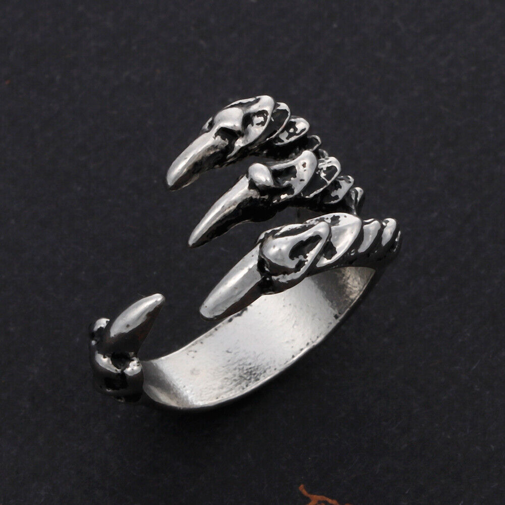 Open Adjustable Men Street Dragon Alloy Claw Finger Rings Jewelry Gifts