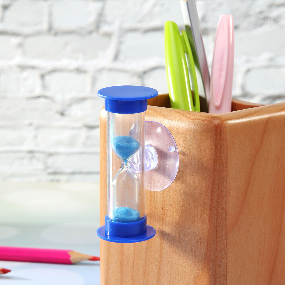 2min Hourglasses Kid Teeth Brushing Timer w/Suction Cup Home Decor (Blue)