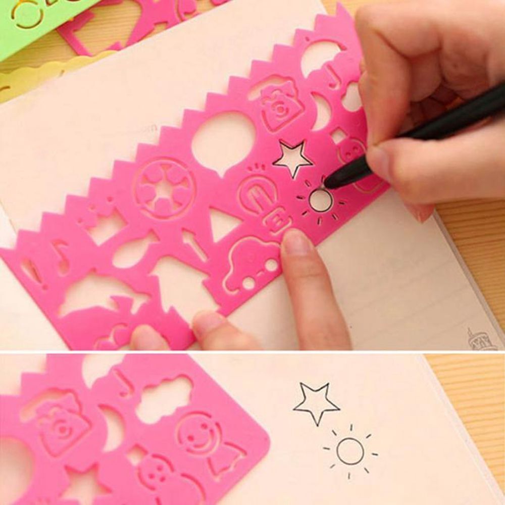 Ruler Animal Drafting Tools Stationery For Students Learning Draw Pictures