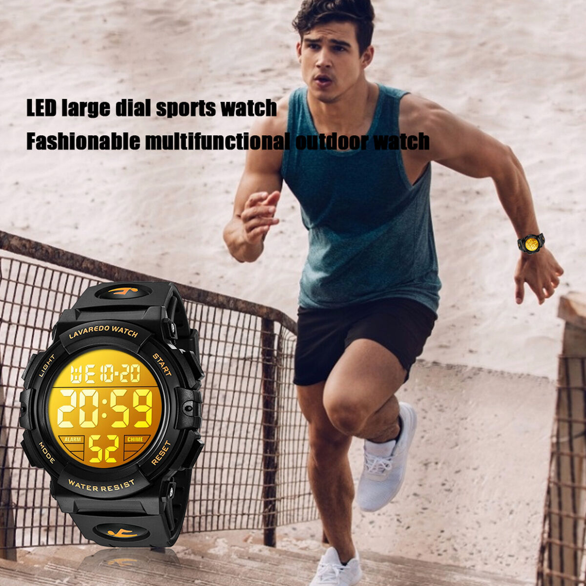 SKMEI Waterproof Electronic Watch Men Outdoor Sports LED Digital Wristwatch