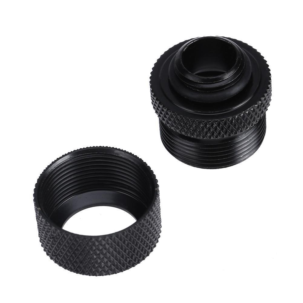 14mm G1/4 Acrylic Hard Tube Hand Twist 3 Laps for PC Computer (Black)