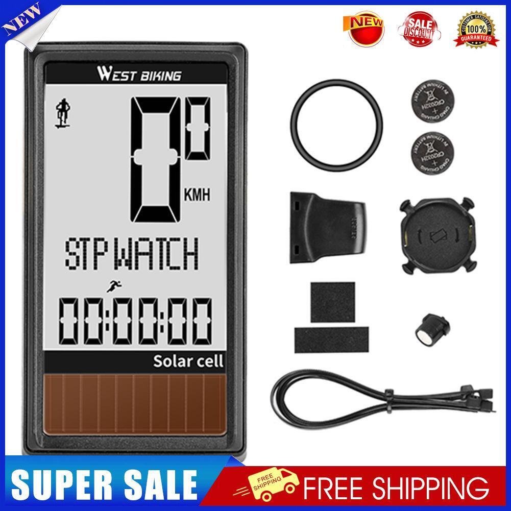Wireless Solar Cell Bicycle Computer MTB Waterproof Speedometer Odometer