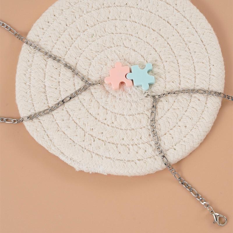 Building Blocks Couple Bracelet Splicing Bracelets Birthday Gift for Women Girls