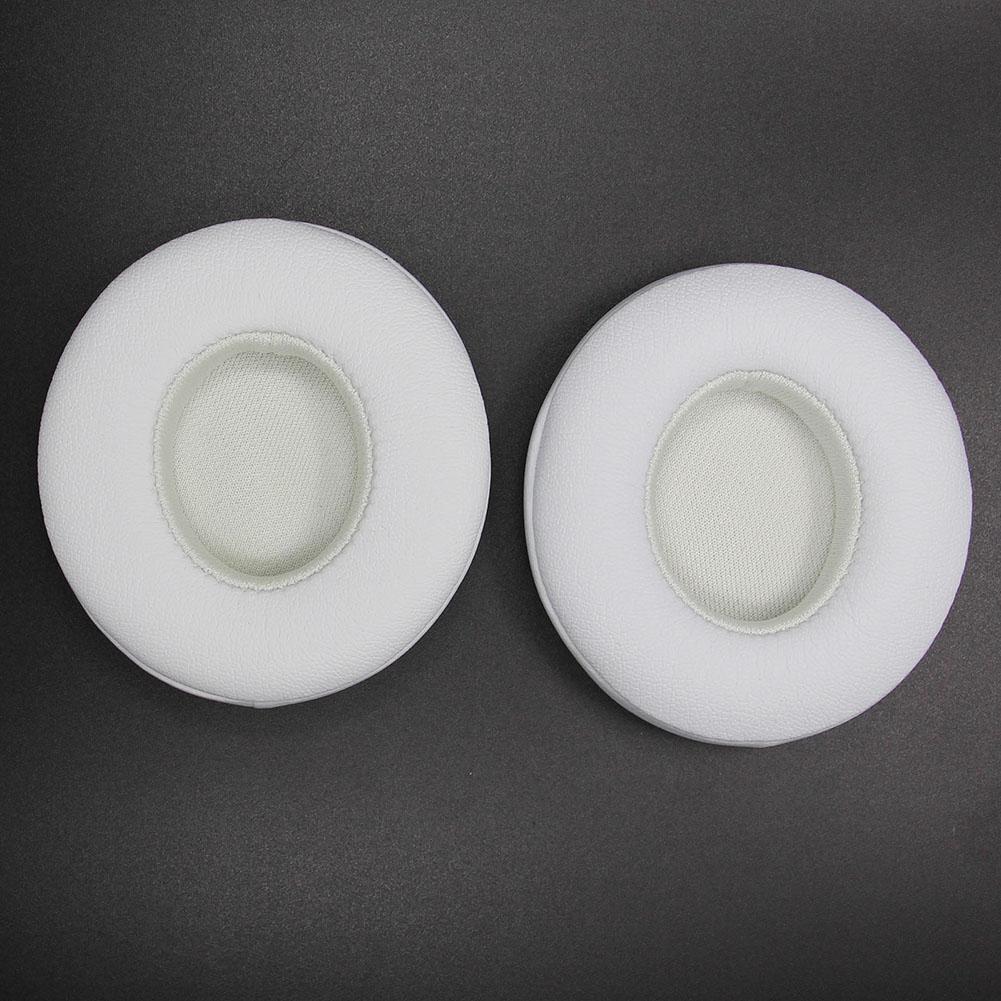 1 Pair Replacement Earpads for Beats Solo 2/3 Wireless Headphones (White)