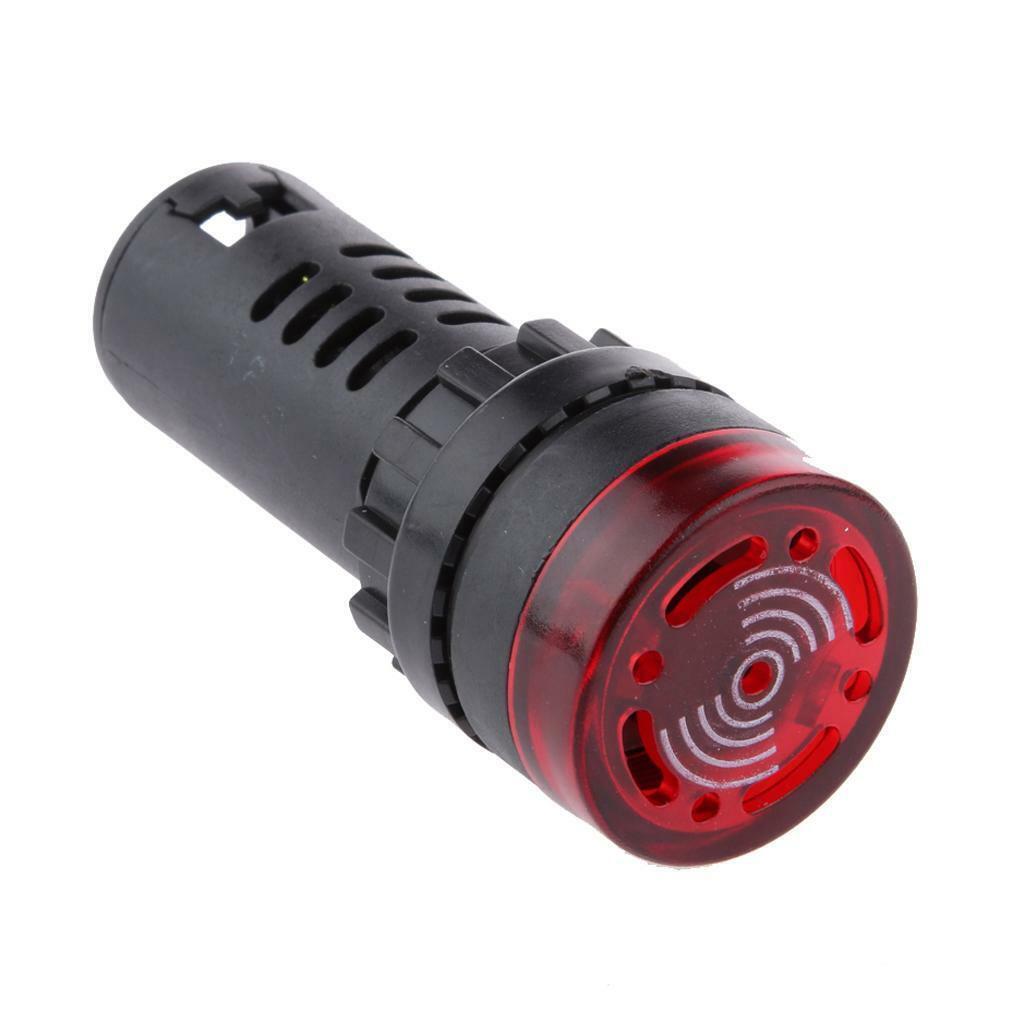 DC 24V 22mm LED Flash Light Indicator Lamp with    - Red