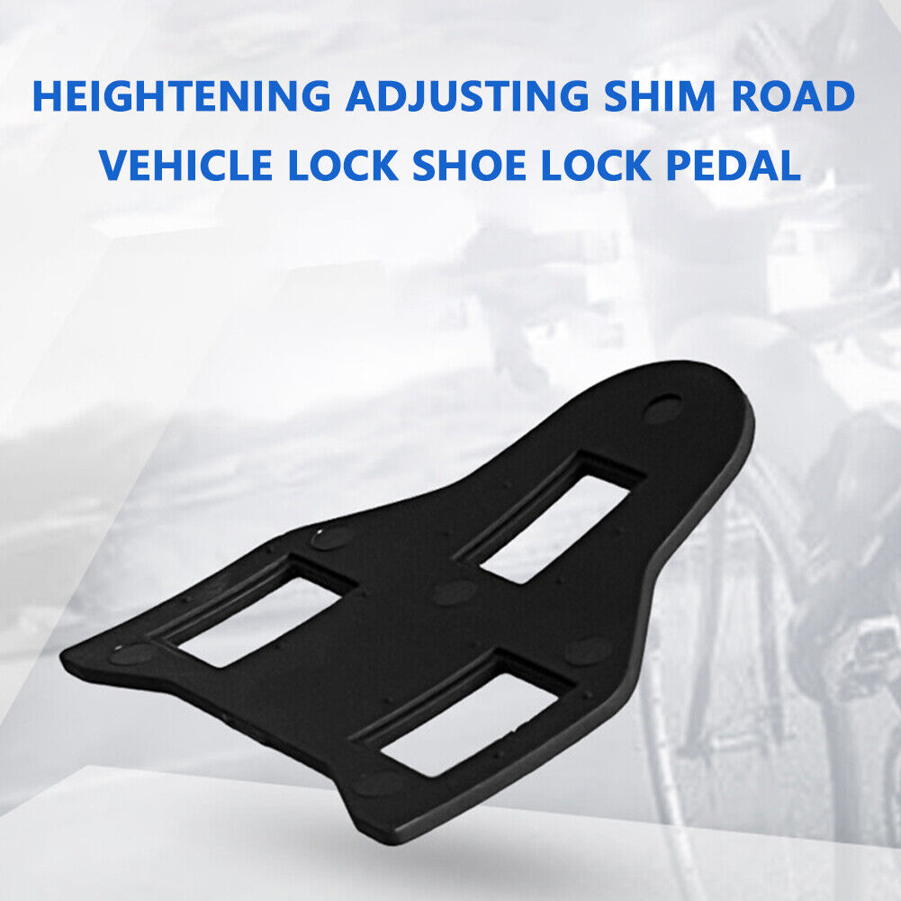 Road Bike Pedal Cleats Adjustable Anti Slip Bicycle Pedals Plate Clip Black