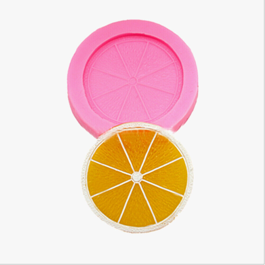 New Silicone Lemon Slices Fruit Mold Chocolate Fondant Cake Mould Decor Too