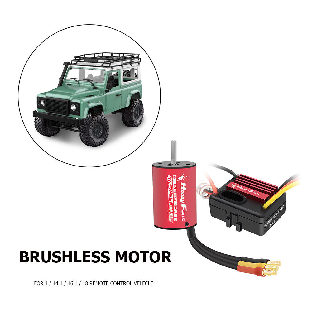 HOBBYFANS 2838 4500KV Brushless Motor with 35A ESC Kits for 1/12 RC Cars