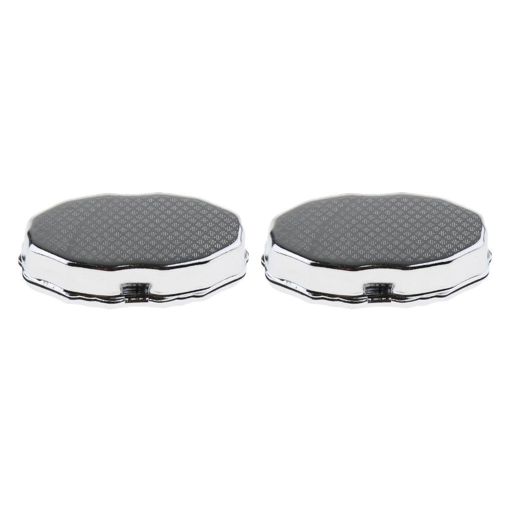 2 PCS Mini Travel Metal Pill Box Medicine Organizer Container Storage Box 02