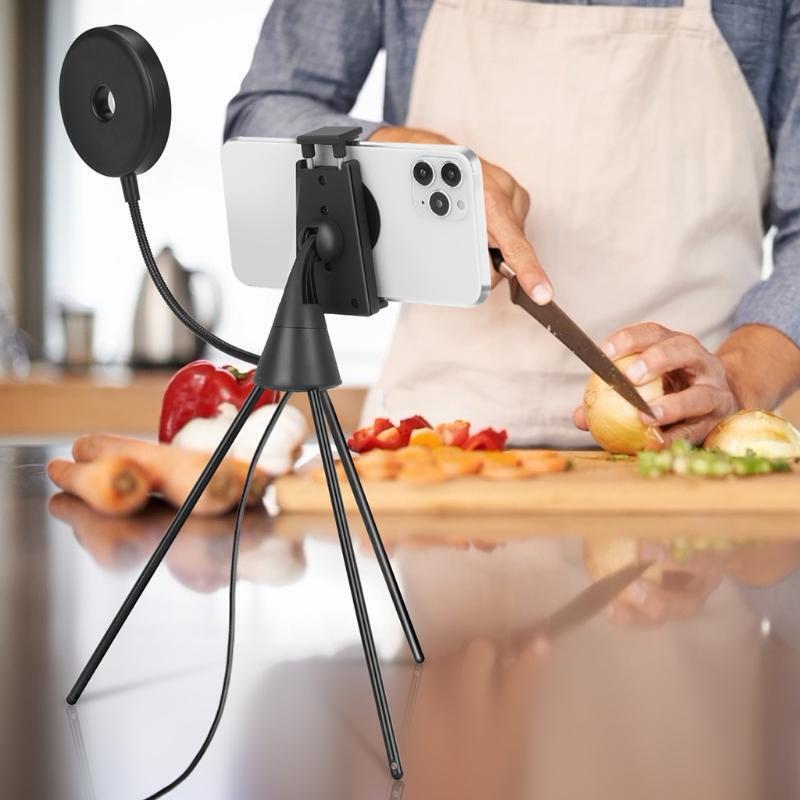 Multi-function Live broadcast Tripod  Desktop Mobile Phone Holder with Fill Ligh