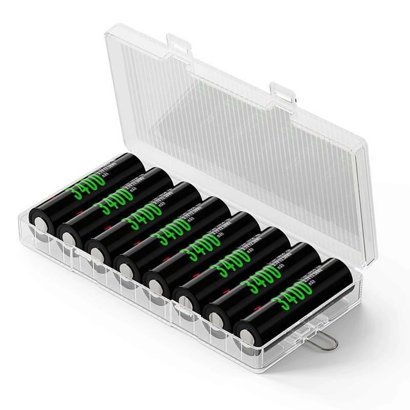 Shockproof Organizer Case for 18650 Battery 8 Slots Plastic Storage Box