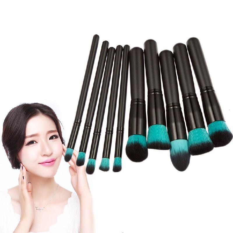 10Pcs Pro Makeup Brushes Set Powder Foundation Eyeshadow Eyeliner Lip Brush Tool