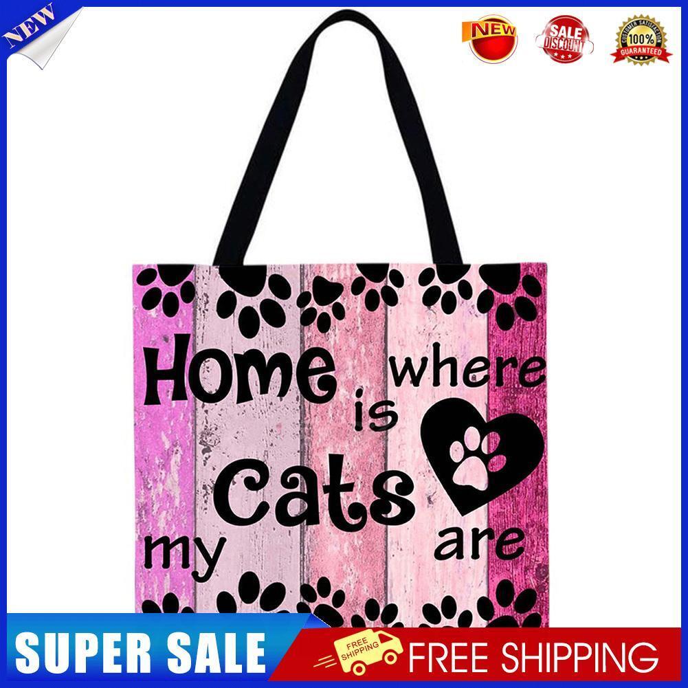 Footprint letters Printed Shoulder Shopping Bag Casual Large Tote Handbag