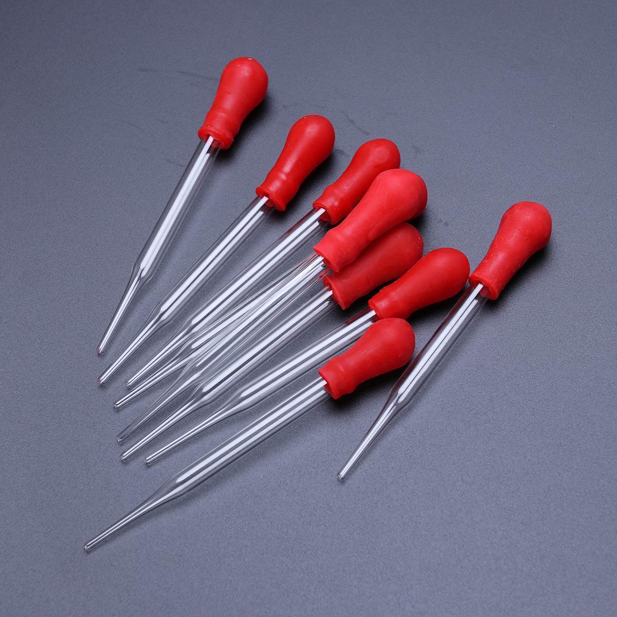 10pcs Rubber Head Glass Dropper Liquid Medicine Medical Laboratory Pipette