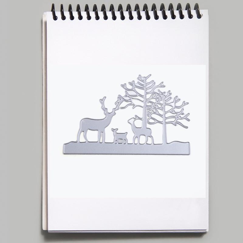 Forest Elk Metal Cutting Dies Stencil DIY Scrapbooking Album Paper Card Template