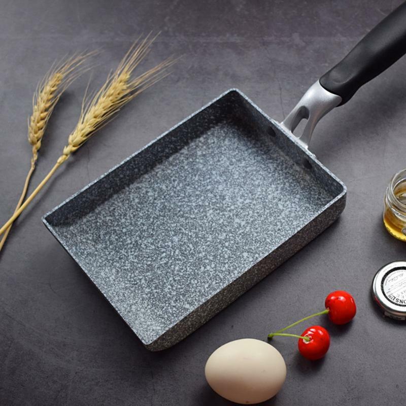 Japanese Omelette Rectangle Frying Pan Non-Stick Tamagoyaki Rolled Egg Cooker