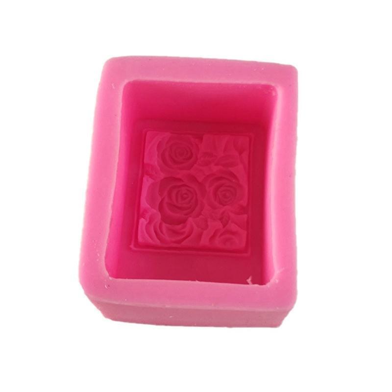 Rose Flower Shaped Silicone Molds Wedding Birthday Party Soap Aroma Craft Moulds