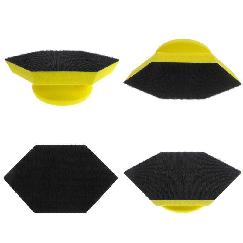 Hand Pad Sanding Blocks Hexagon Polishing Disc Hook and Loop Pad for Grinding