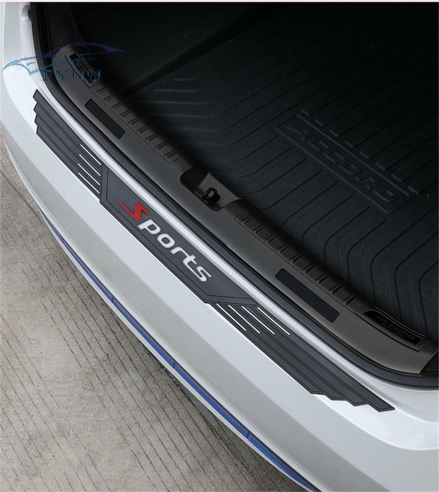 1pc Car Rear Guard Bumper Scratch Protector Non-slip Pad Cover Black Sport Style
