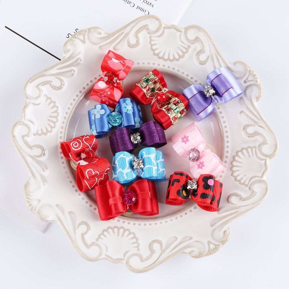 Accessories Handmade Bow-tie Lace Hairpin Pet Headwear Dog Bowknot Pet Supplies