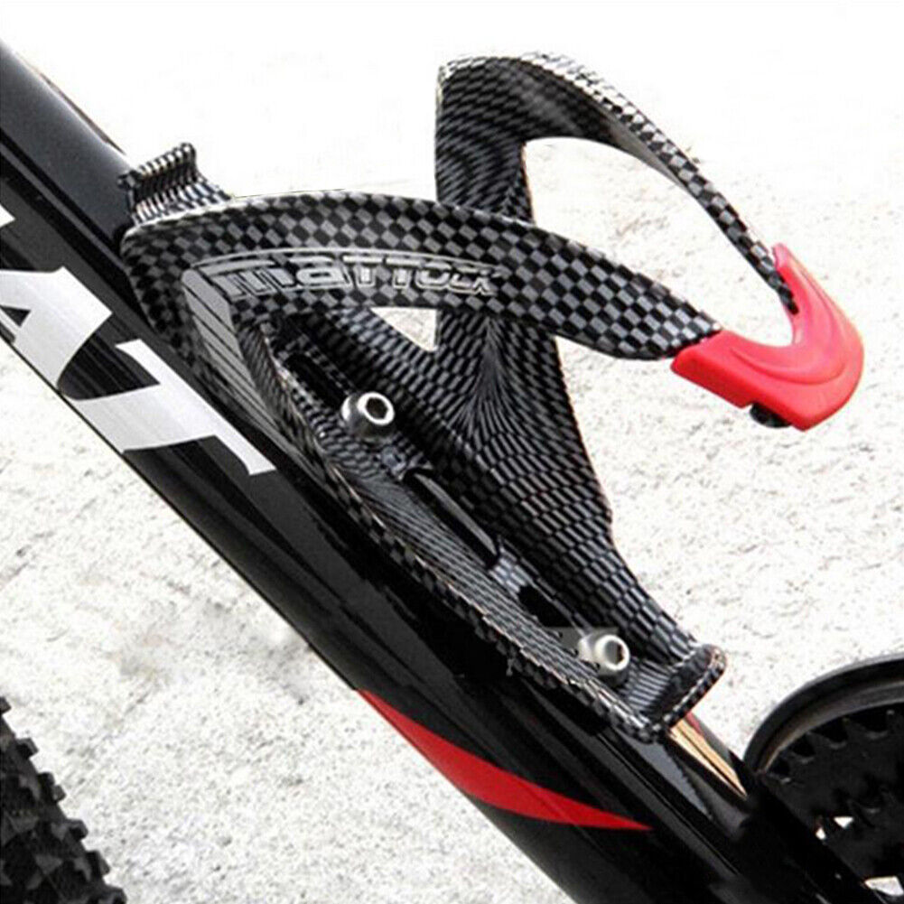 Bicycle Water Bottle Holder Road Bike Fiber Glass Drink Kettle Cage (Red)
