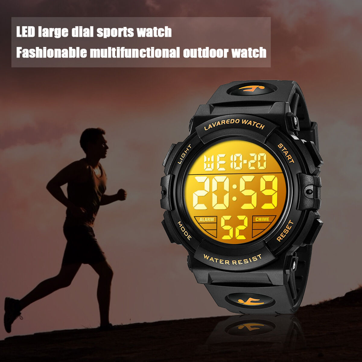 SKMEI Waterproof Electronic Watch Men Outdoor Sports LED Digital Wristwatch