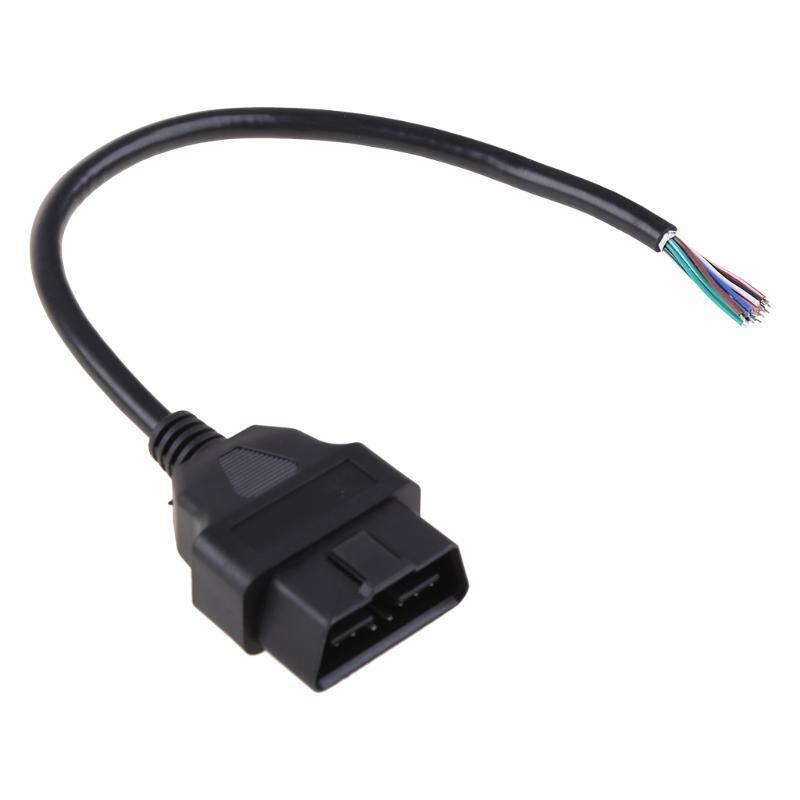 16pin OBD2 Male Connector to Opening OBD Cable OBDII ODB2 16 Pin OBD 2 Adaptor