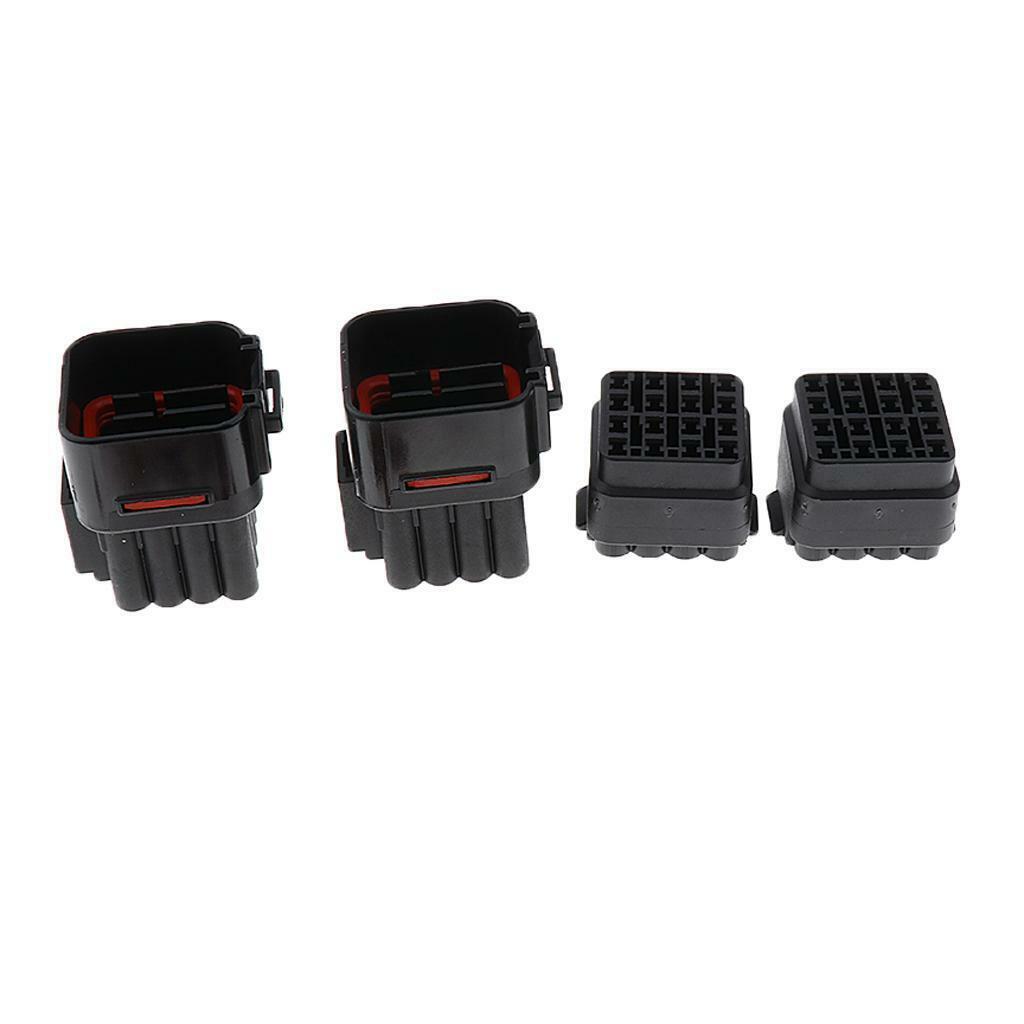 2  16Pin Car Waterproof 2.2mm Terminals Electrical Wire Connector Plugs