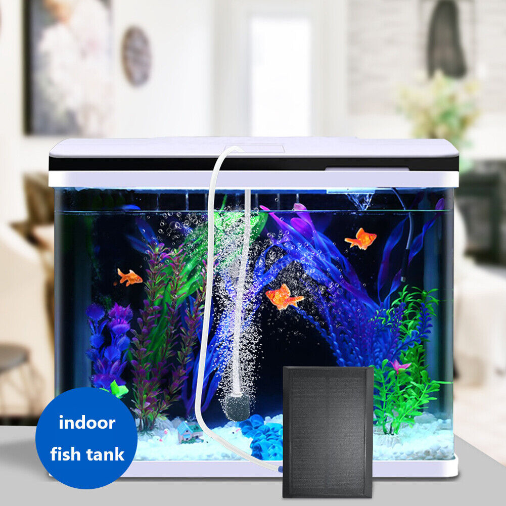 Energy-Saving Solar Air Pump Oxygenator Fish Tank Aquarium Oxygen Aerator
