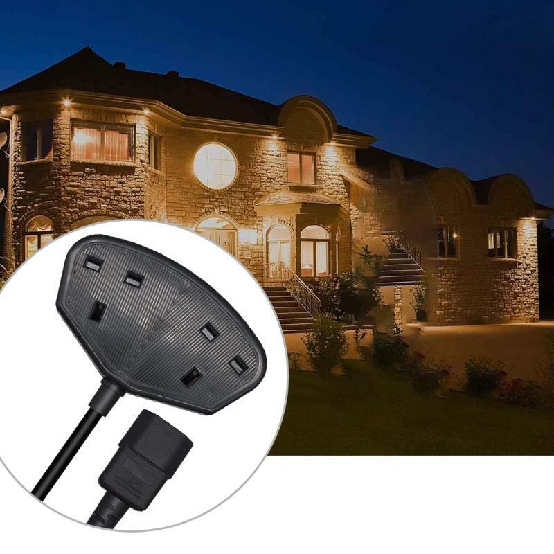 PDU C14 to UK Portable Charging Wire Converter Three-way Pin Socket Outlet