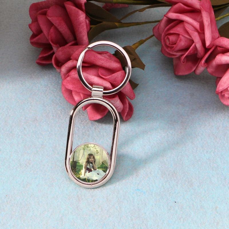 Sublimation Blanks Keychains Ornaments DIY Heat Transfer Keychain with Key Ring