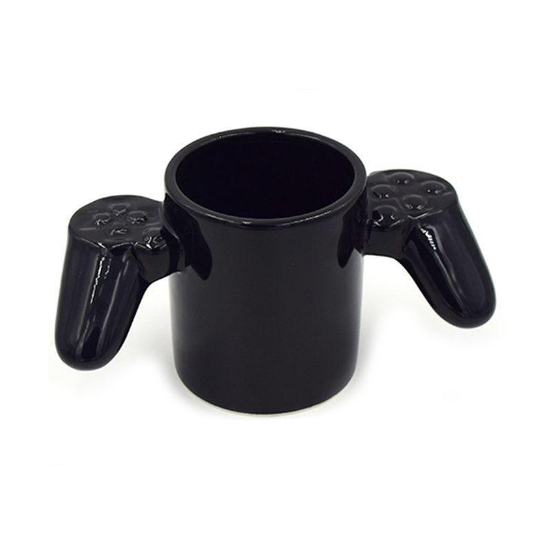 Personalized Creative Gamepad Shape Coffee Cup "Game Over" Letter Print Bottom