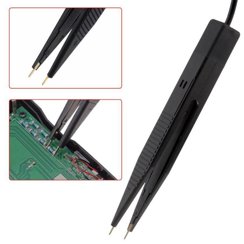 SMD Inductor Test Meter Clip Probe Tweezers For Resistor Multimeter Capacitor