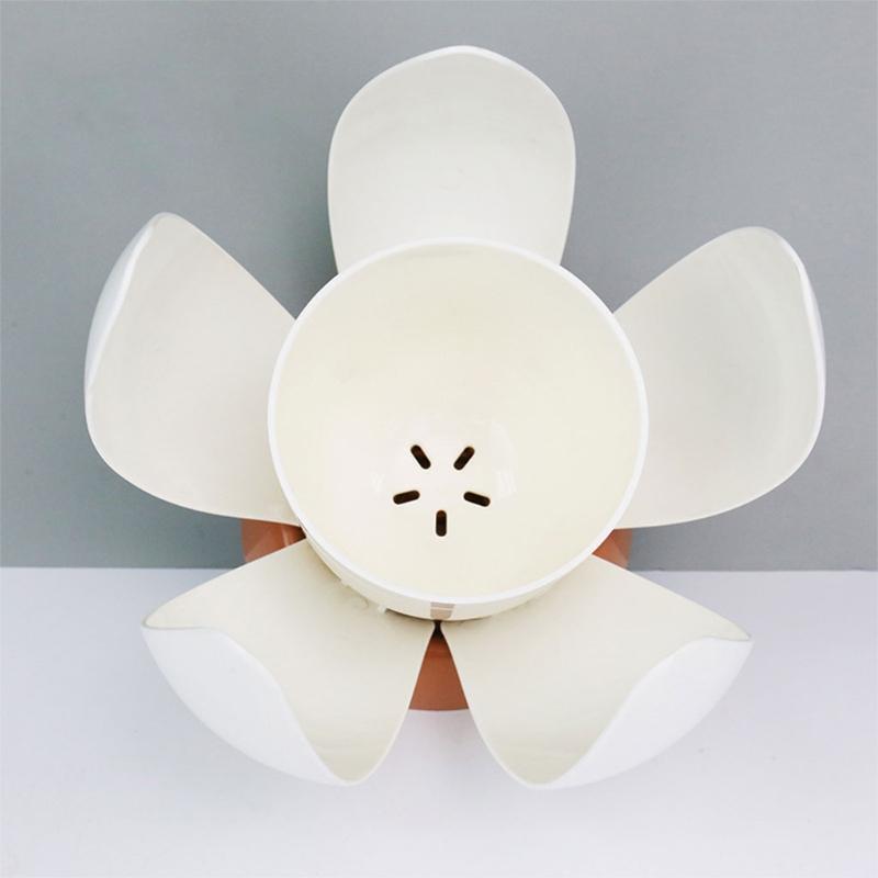 Modern Design Toilet Brush and Holder Automatic Opening and Closing Lotus Holder