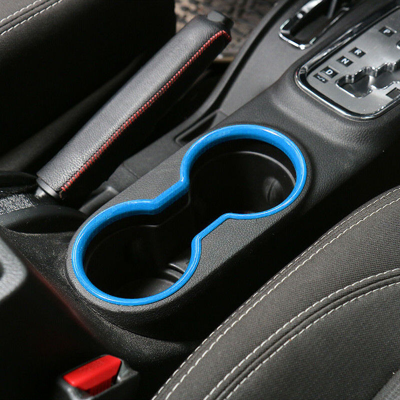 Blue Front Water Cup Holder Cover Trim Fit For Jeep Wrangler JK 2011-2017