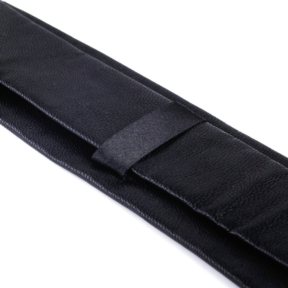 Men PU Leather Skinny Thin Necktie Party Wedding Dance Neck Tie Gift Black Li
