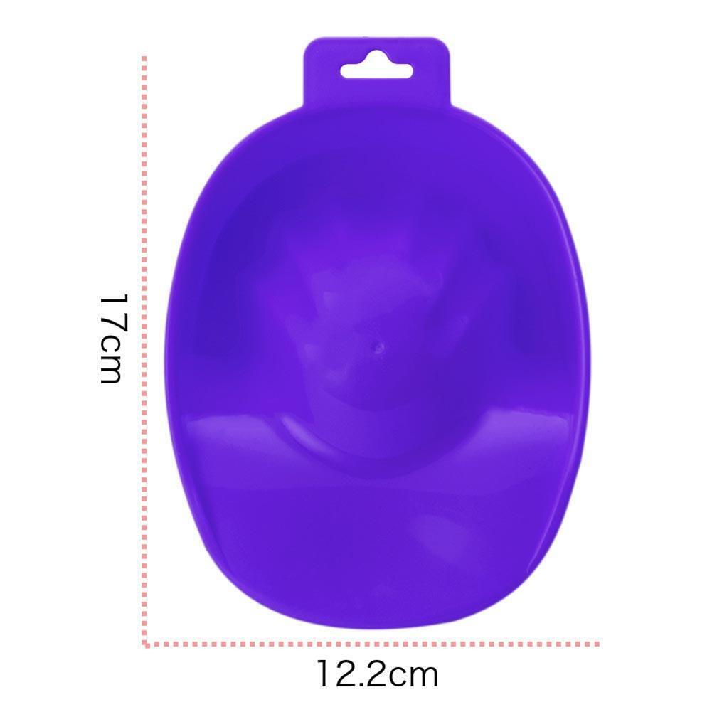 1pc Nail Art Hand Wash Remover Soak Bowl Nail Bath Manicure Tool(Purple)