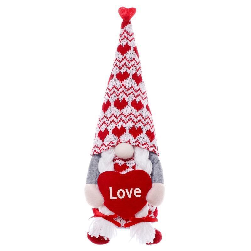 2pcs Valentines Day Gnome Plush Mr and Mrs Scandinavian Tomte Elf Decorations