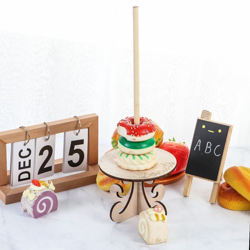 Kids Favor Wooden Storage Racks Doughnut Rack Donut Wall Stand Donut Holds