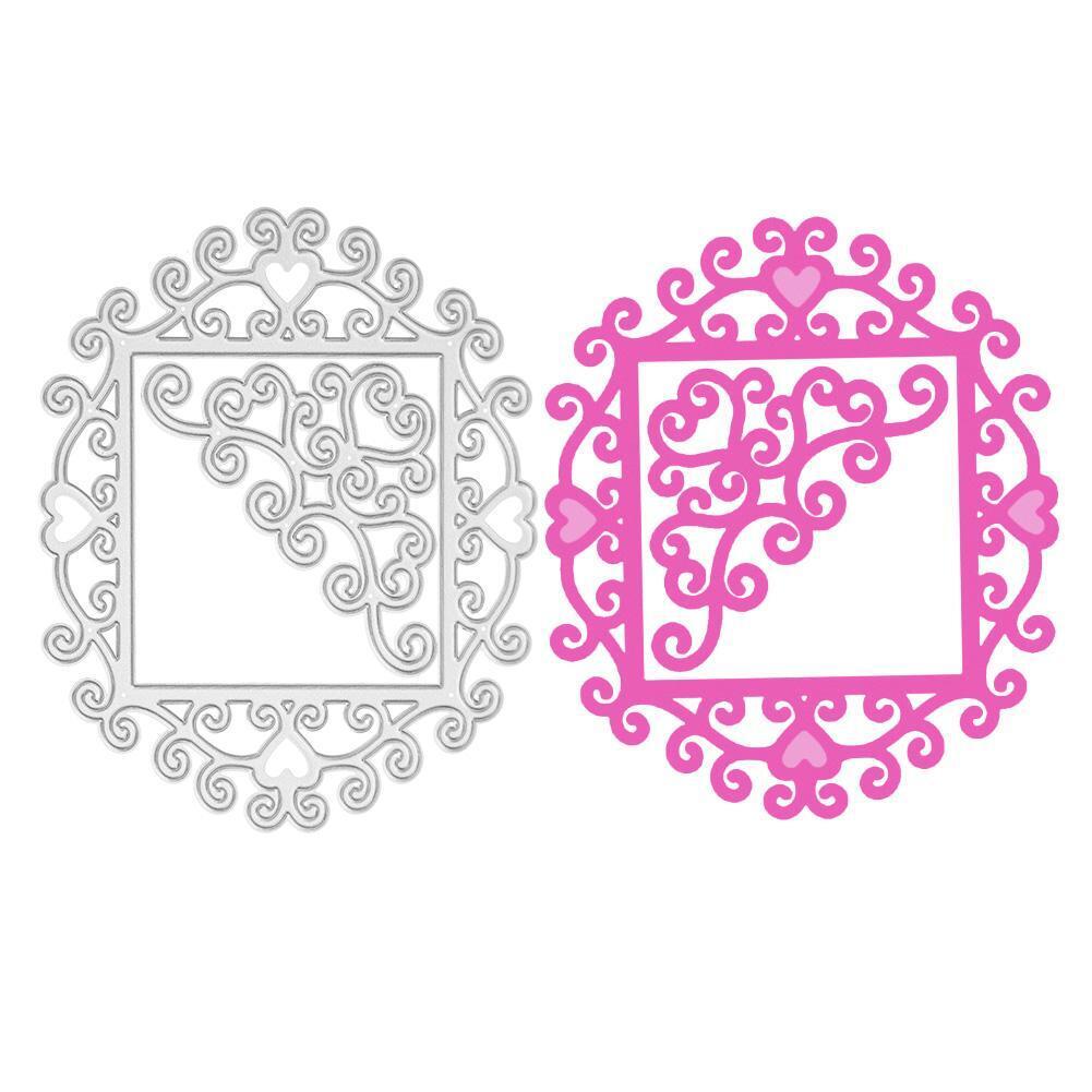 Flower Frame Metal Cutting Dies Stencils DIY Scrapbooking Paper Cart Decor