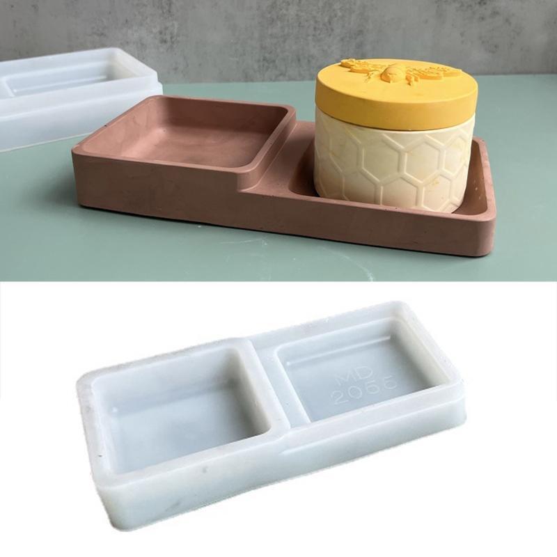 Silicone Tray Molds Diy Storage Box Molds for Cake Stands Diy Coaster Casting