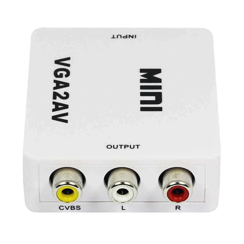 Premium Computer VGA to AV TV Composite RCA S-Video Scan Converter 1080P