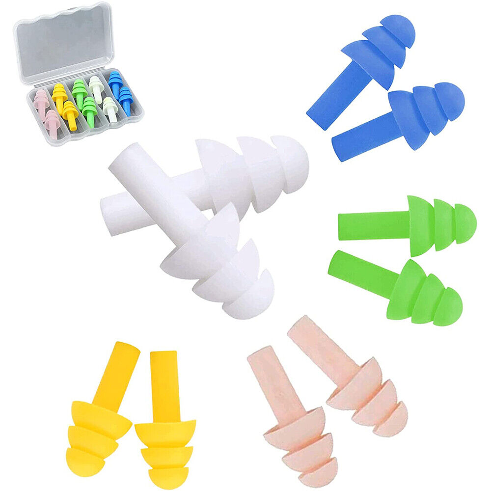Soft Reusable Silicone Earplugs Waterproof Noise Sleep Ear Plugs Ear Plugs