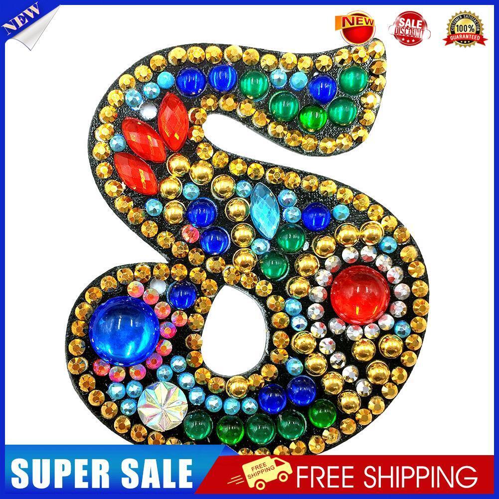 DIY Key Chain Diamond Painting Letters Women Bag Keyring Pendant Gift (S)