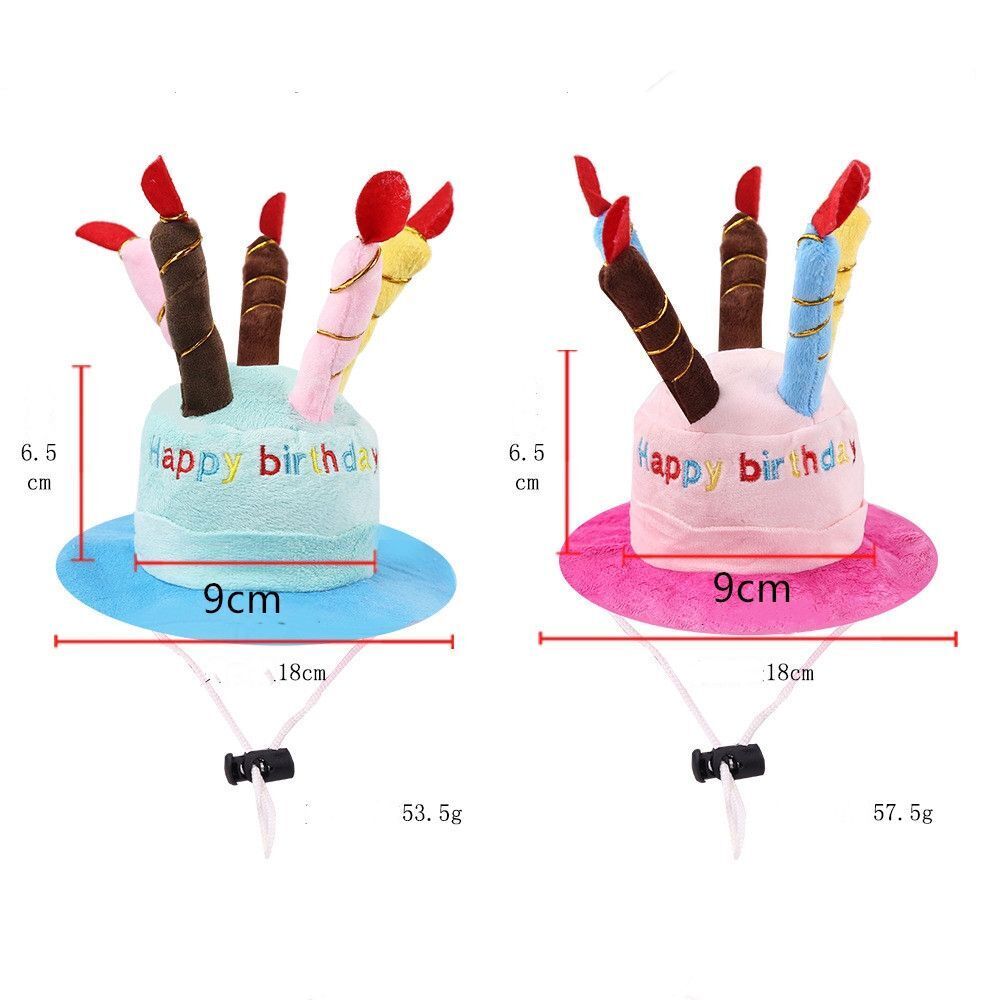 Birthday Party Costume Birthday Cake Beanies Hat Dog Cat Hat Headdress Pet Cap