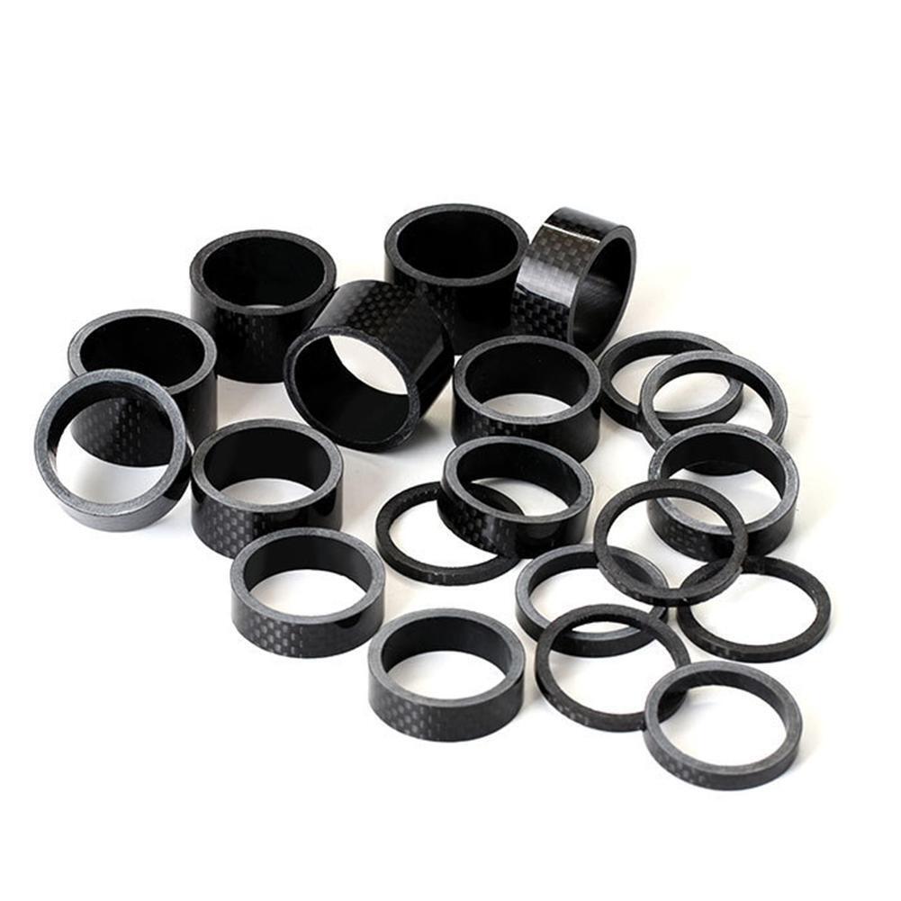 5pcs/set 28.6mm Carbon Fiber Washers MTB Bike Bicycle Headset Stem Spacers