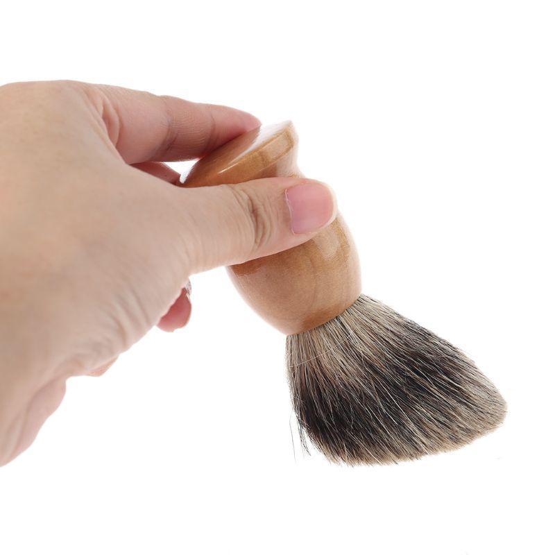 Shaving Razor Brush Badger Hair Wood Handle Men Shave Beard Barber Tool