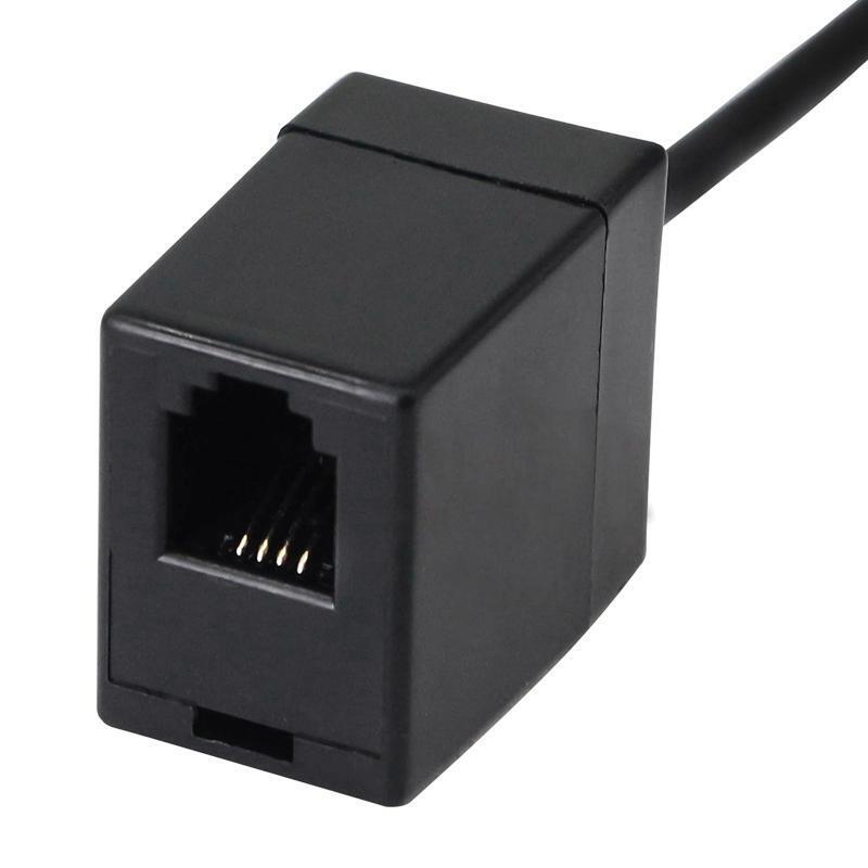 3.5mm Male TRRS To For RJ9 4P4C Female Adapter Cable Audio Extension Wire Cord